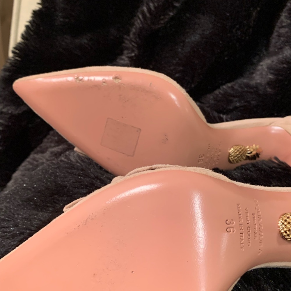 Aquazzura PARISIENNE BOW SUEDE PUMPS - Picture 7 of 15